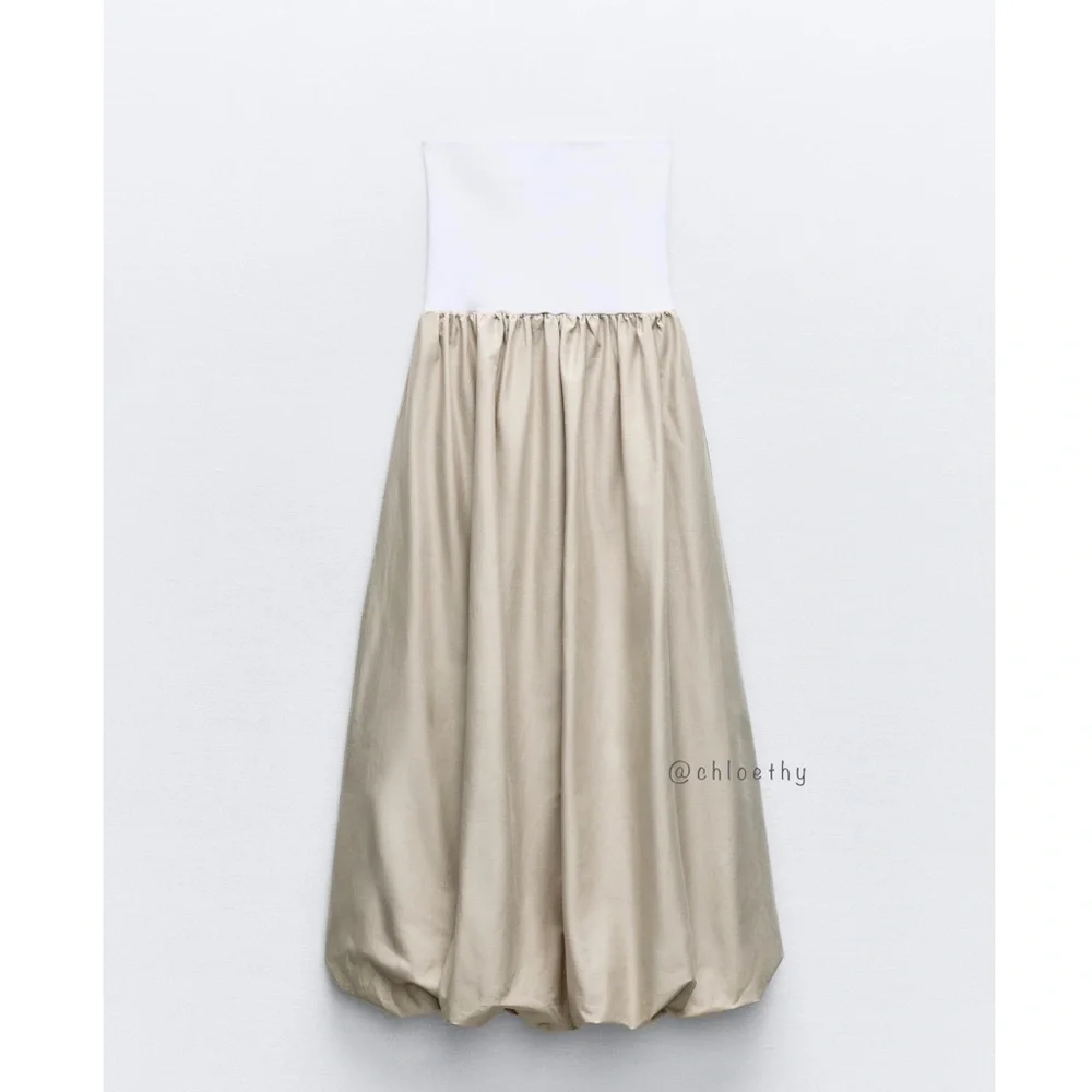 Zara COMBINATION BALLOON DRESS_3